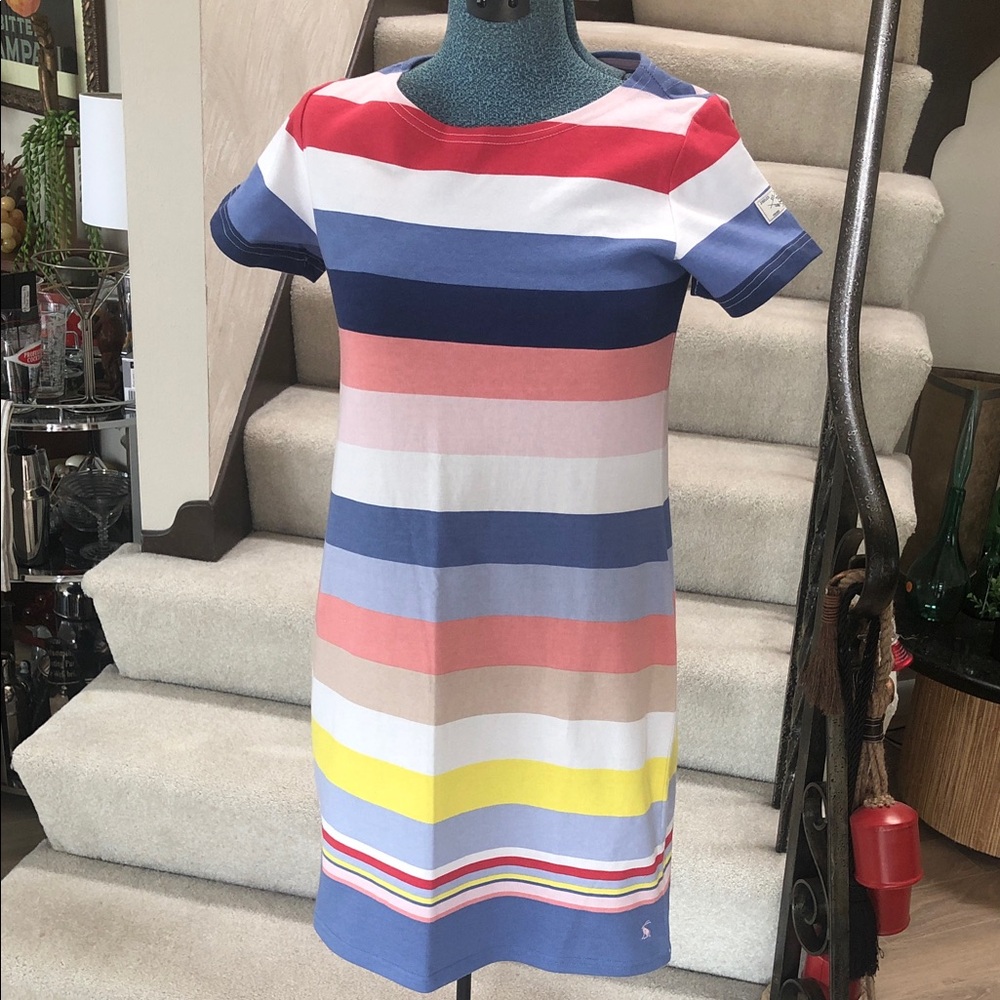 JOULES short sleeve striped dress NWT
